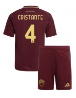 AS Roma Bryan Cristante #4 Hjemmedraktsett Barn 2024-25 Korte ermer (+ bukser)